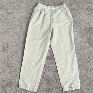Woman’s linen, old money, cotton slacks Classic Tan Pants